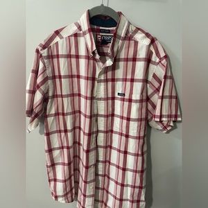 Chaps by Ralph Lauren short sleeved red and white shirt size medium